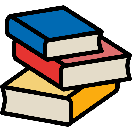 Home stack of books